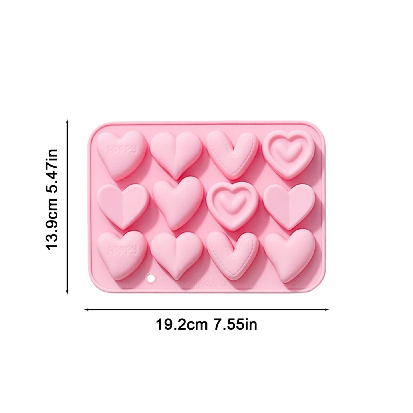 12-Cavity Heart Shape Mold